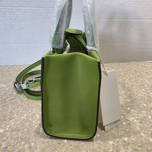 Tory Burch Mini Ella Bio Tote bag "Wheatgrass" green color New - Picture 7 of 10